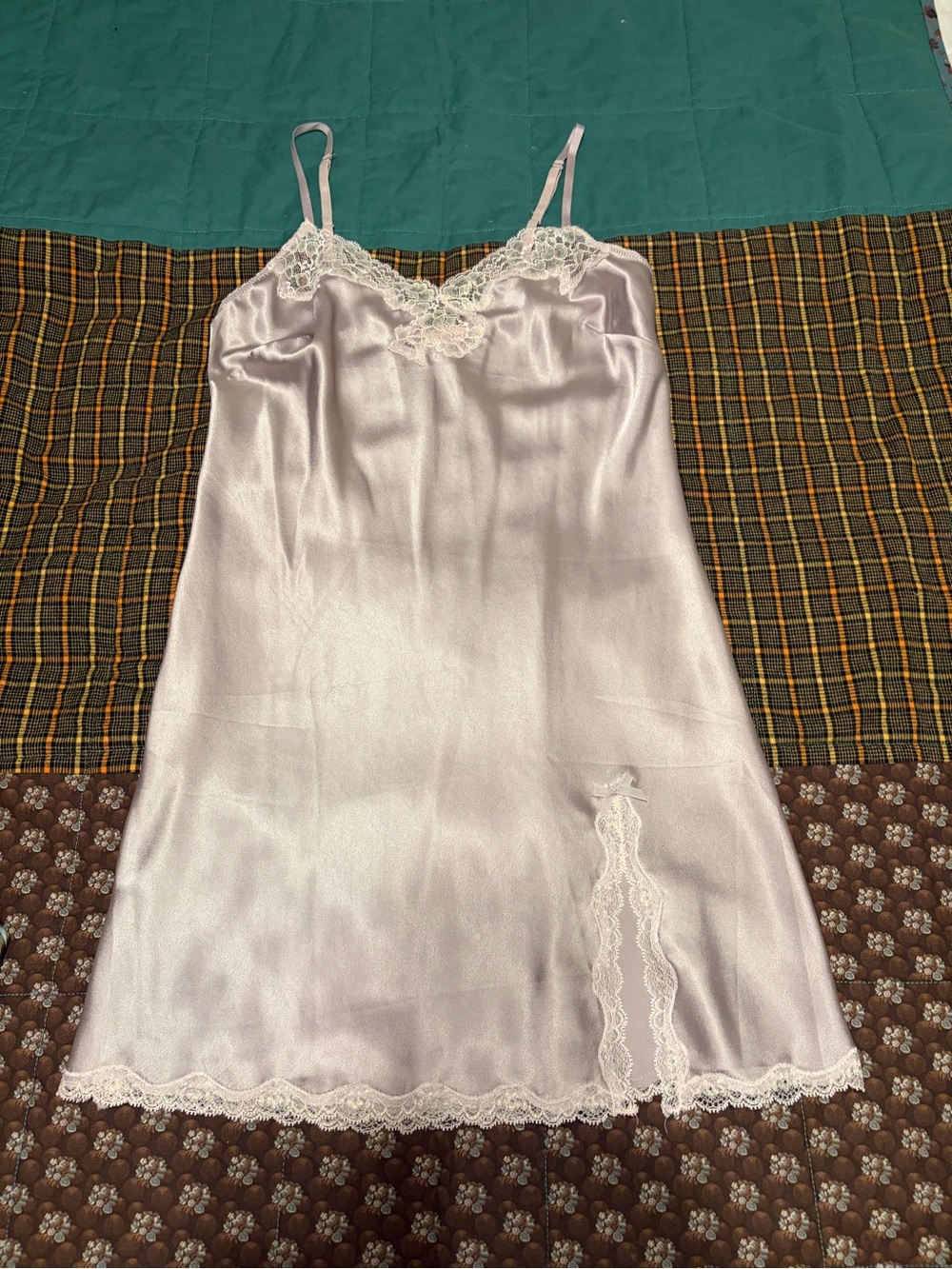 Victoria's Secret Lavender Satin Lace Slip